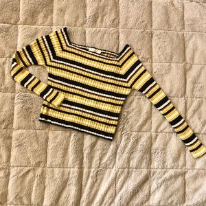 Long Sleeve, Off-the-Shoulder Crop Top